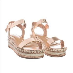 New without box Gold espadrilles sandals